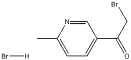 2-Bromo-1-(6-methyl-pyridin-3-yl)-ethanonehydrobromide Struktur