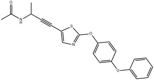 N-[1-Methyl-3-[2-(4-phenoxyphenoxy)-1,3-thiazol-5-yl]prop-2-ynyl]acetamide Struktur