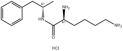 (2S)-2,6-Diamino-N-[(1S)-1-methyl-2-phenylethyl]hexanamide dihydrochloride Struktur