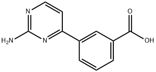 3-(2-amino-pyrimidin-4-yl)-benzoic acid Struktur