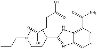 2-(1-Propyl-4-piperidinyl)-1H-benzimidazole-7-carboxamidebutanedioicacid Struktur