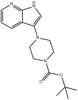 Tert-Butyl 4-(1H-pyrrolo[2,3-b]pyridin-3-yl)piperidine-1-carboxylate Struktur