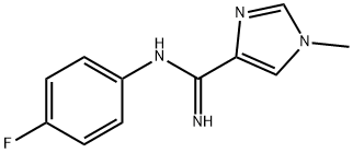 N-(4-Fluorophenyl)1-methyl-1H-imidazole-4-carboximidamide Struktur