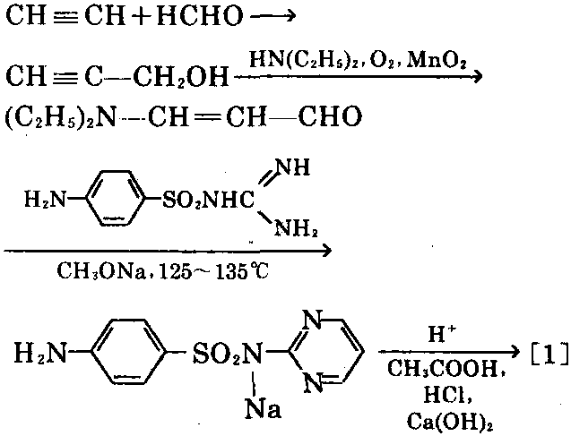 乙烯基乙醚法制備磺胺嘧啶