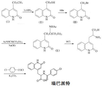 人工合成瑞巴派特路線圖