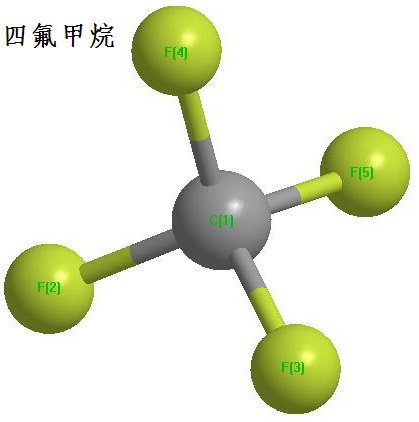 四氟甲烷 化學(xué)結(jié)構(gòu)式