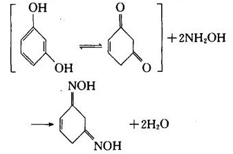 雙酮型間苯二酚與羥胺反應(yīng)成肟
