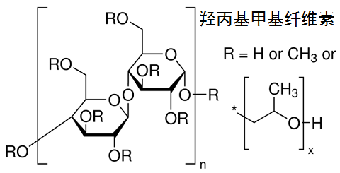 羥丙基甲基纖維素 分子結(jié)構式