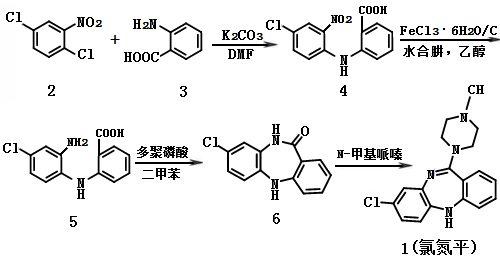 氯氮平的合成路線