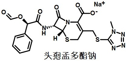 頭孢孟多酯鈉結構式