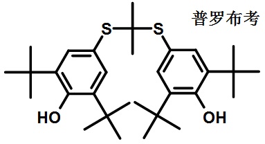 普羅布考的結構式