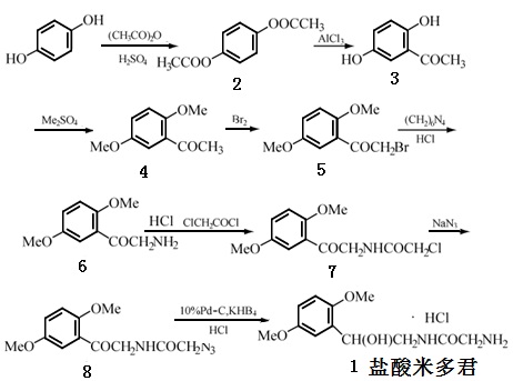 鹽酸米多君的合成路線