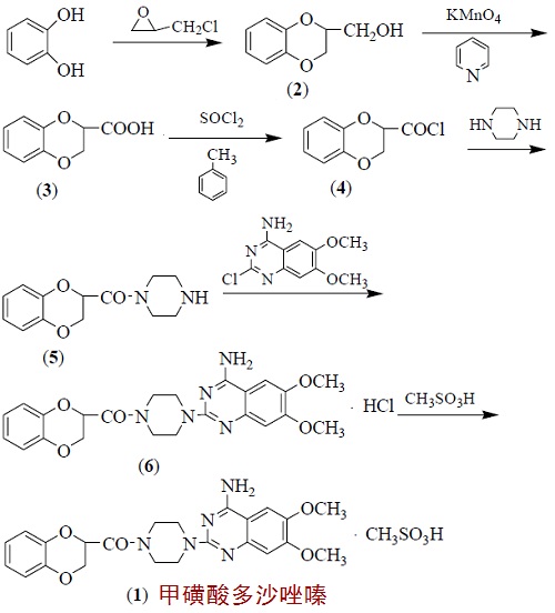 甲磺酸多沙唑嗪的合成路線