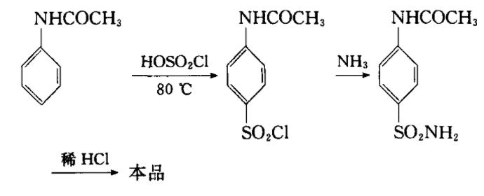 乙酰苯胺合成磺胺路線圖