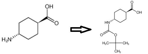 N-BOC-氨基環(huán)己胺羧酸的合成反應(yīng)式