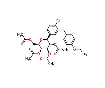 (2R,3R,4R,5S,6S)-2-(乙酰氧基甲基)-6-(4-氯-3-(4-乙氧基芐基)苯基)四氫-2H-吡喃-3,4,5-三乙酸酯的制備及其應用