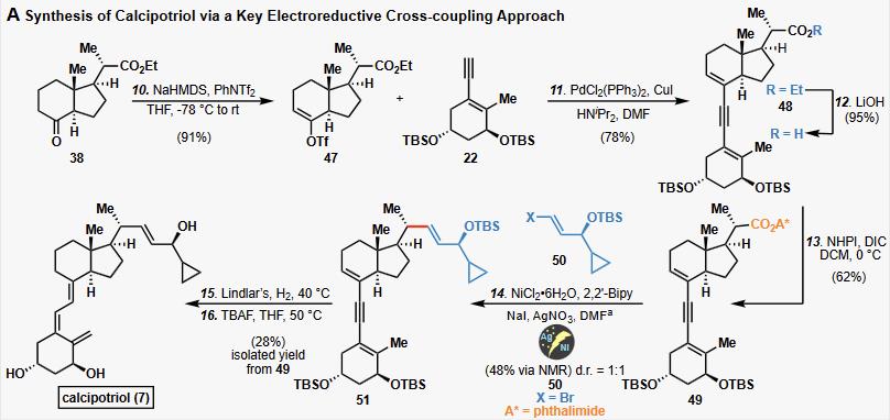 A Synthesis of calcipotriol via a Key Electroreductive Cross-coupling Approach