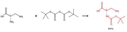  (S)-3-氨基-2-(叔丁氧羰基氨基)丙酸的合成路線