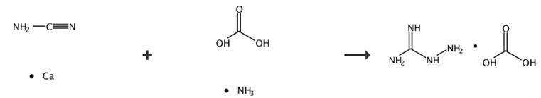 圖2 氨基胍碳酸鹽的合成路線[2]。