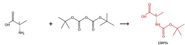 N-叔丁氧羰基-L-丙氨酸的合成路線