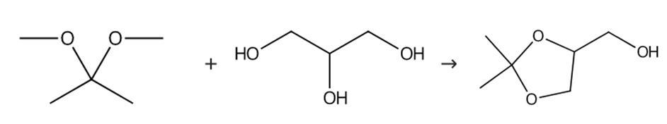 2，2-二甲基-1，3-二氧戊環(huán)-4-甲醇的合成路線