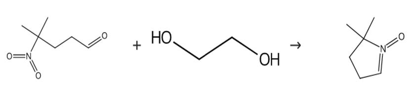 圖2 5，5-二甲基-1-吡咯啉-N-氧化物的合成路線(xiàn)