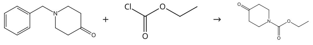 圖2 N-乙氧羰基-4-哌啶酮的合成路線