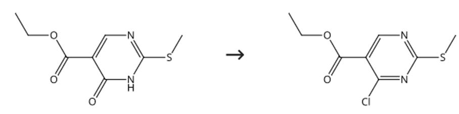 圖1 4-氯-2-甲硫基嘧啶-5-羧酸乙酯的合成路線