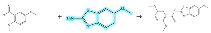 2-氨基-6-甲氧基苯并噻唑的?；磻?yīng)