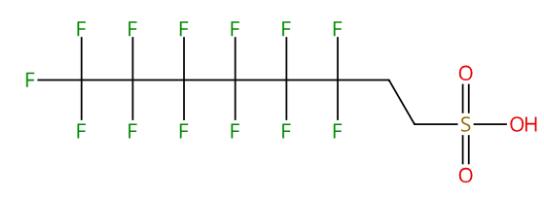圖1全氟己基乙基磺酸的結(jié)構(gòu) 