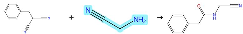 氨基乙腈和丙二腈衍生物的縮合反應(yīng)