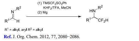 Difluoromethylation of imines and enamines