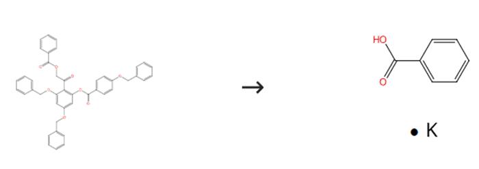 Fig. 1 The synthesis route of Potassium benzoate