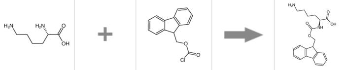 圖1 FMOC-賴(lài)氨酸的合成反應(yīng)式.png