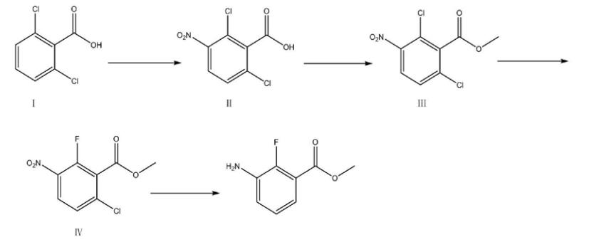 2-氟-3-氨基苯甲酸甲酯的合成路線