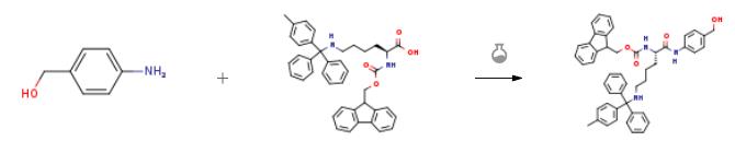 Fmoc-N'-甲基三苯甲基-L-賴氨酸的合成應(yīng)用.png