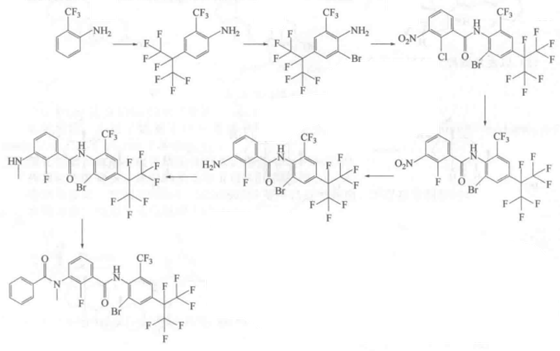 溴蟲氟苯雙酰胺的合成路線
