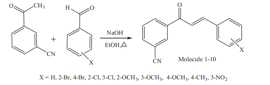 synthesis of substituted 3-((E)?3-substituted phenylacryloyl)benzonitriles