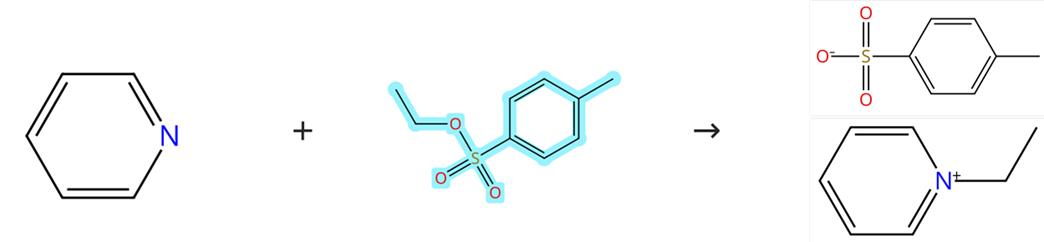 對甲苯磺酸乙酯的親核取代反應