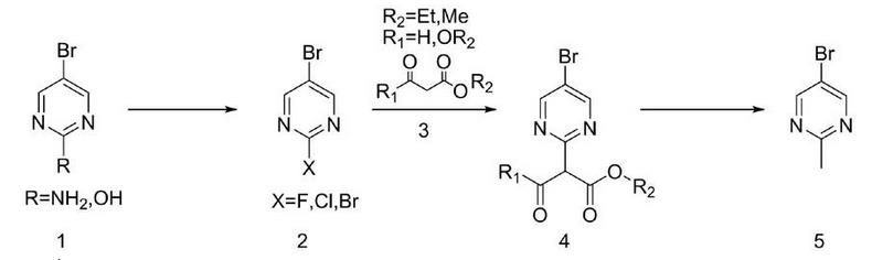 2-甲基-5-溴嘧啶制備流程圖.png