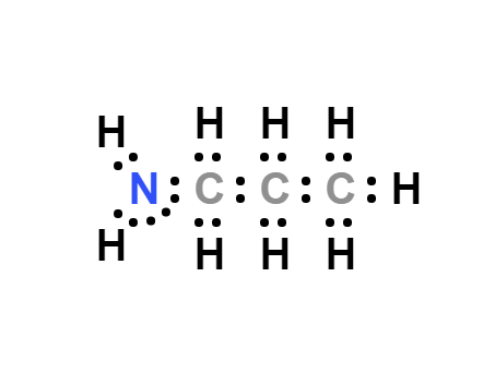  Lewis structure of Propylamine