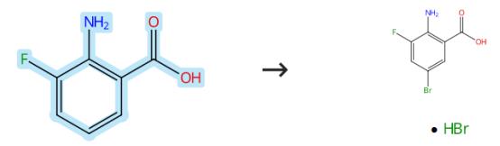2-氨基-3-氟苯甲酸的溴化反應