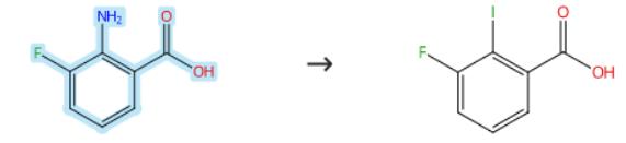 2-氨基-3-氟苯甲酸的碘化反應