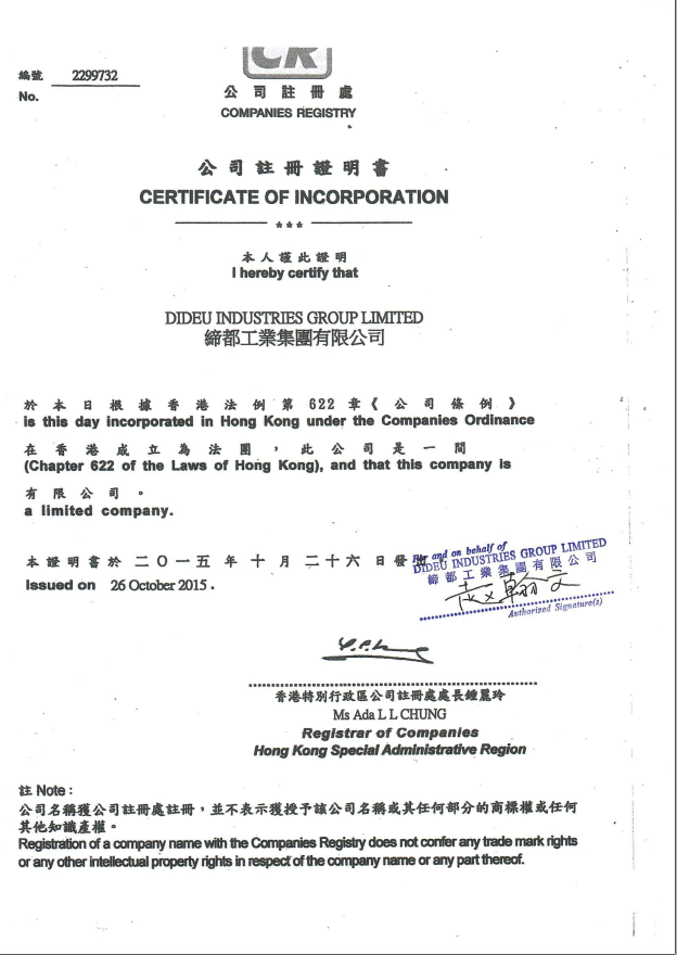 Business License Of EnterpriseLegal Person