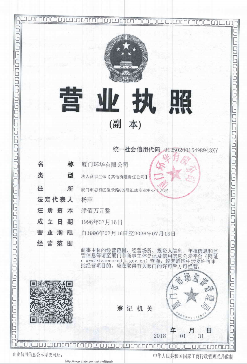 Business License Of EnterpriseLegal Person