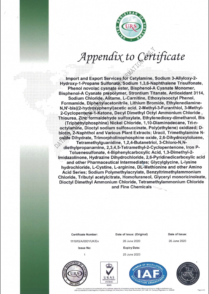 Certificate of accreditation