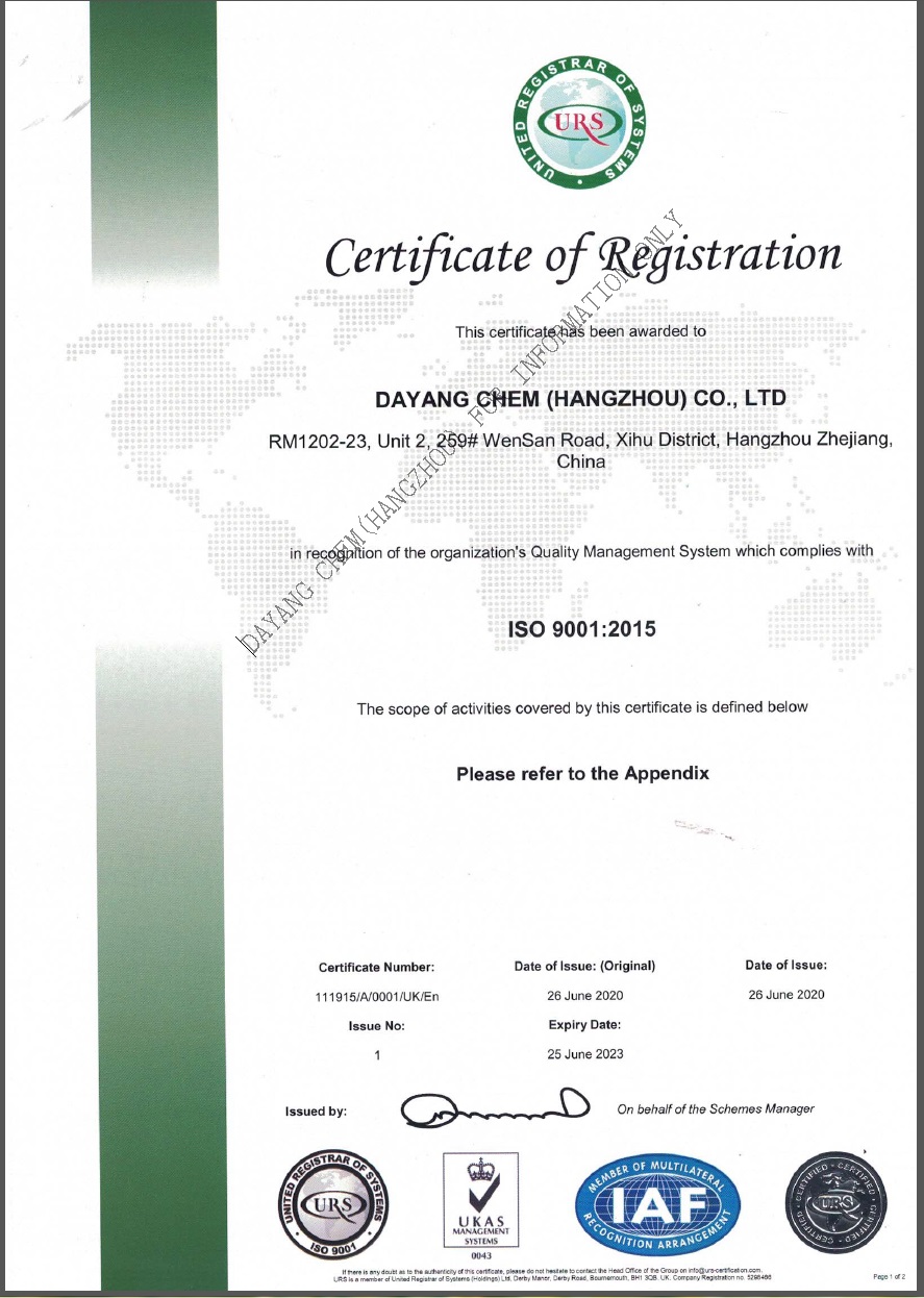 Certificate of accreditation