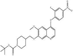 1-Piperidinecarboxylic acid, 4-[[[4-(2-fluoro-4-nitrophenoxy)-6-methoxy-7-quinolinyl]oxy]methyl]-, 1,1-dimethylethyl ester