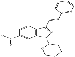 (E)-6-Nitro-3-[2-(pyridin-2-yl)ethenyl]-1-(tetrahydro-2H-pyran-2-yl)-1H-indazole