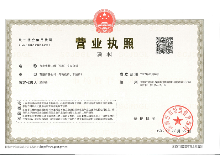 Business License Of EnterpriseLegal Person